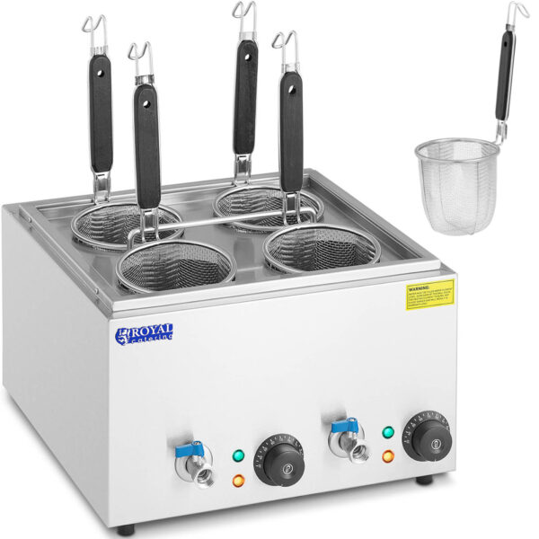 10012367 makaroniarka warnik do gotowania makaronu z kranikami 4 kosze 2 x 6 5 l 3000 w ean 4062859049469 hurtownia sklep