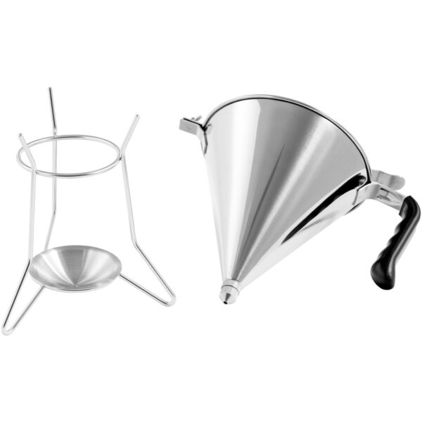 Dozownik lejek pistolet do sosów polew stalowy + stojak 3 dysze 1.8 l 4 10012451 4