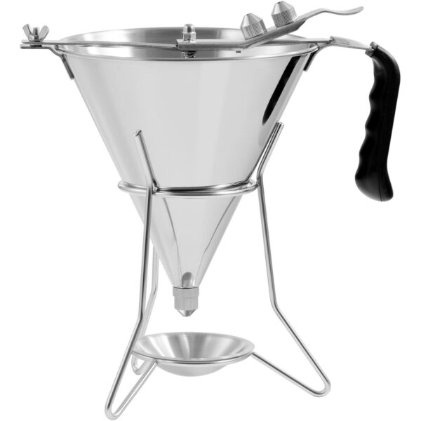 Dozownik lejek pistolet do sosów polew stalowy + stojak 3 dysze 1.8 l 5 10012451 5