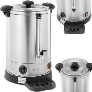 Warnik podgrzewacz do wody z podwójnymi ściankami i ociekaczem 13.5 L 2500 W srebrny 7 Warnik podgrzewacz do wody z podwójnymi ściankami i ociekaczem 13.5 L 2500 W srebrny - obrazek 1
