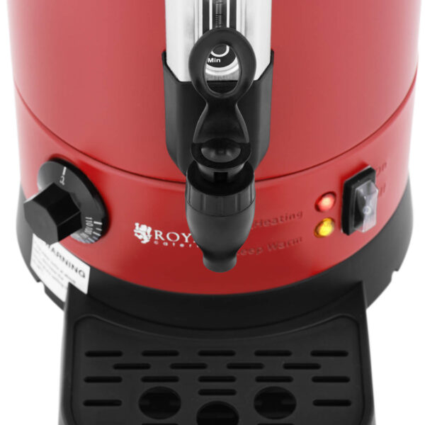 Warnik podgrzewacz do wody z podwójnymi ściankami i ociekaczem 6.1 L 1500 W czerwony 2 10012461 2
