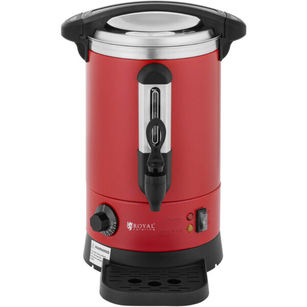 Warnik podgrzewacz do wody z podwójnymi ściankami i ociekaczem 6.1 L 1500 W czerwony 5 10012461 5