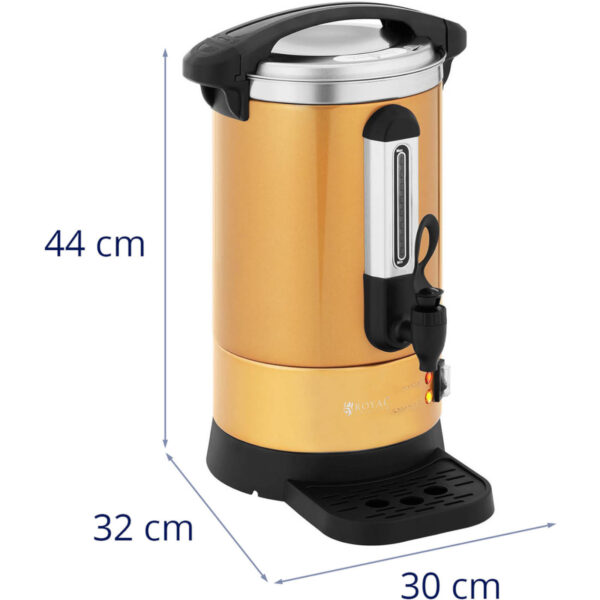 Zaparzacz do kawy herbaty z kranem i tacką ociekową 6 l 950 W złoty 6 10012465 6