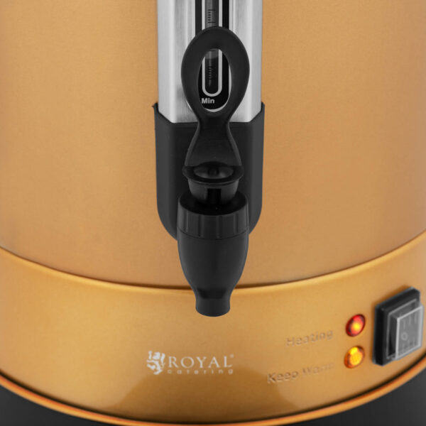 Zaparzacz do kawy herbaty z kranem i tacką ociekową 14 l 1500 W złoty 5 10012466 5