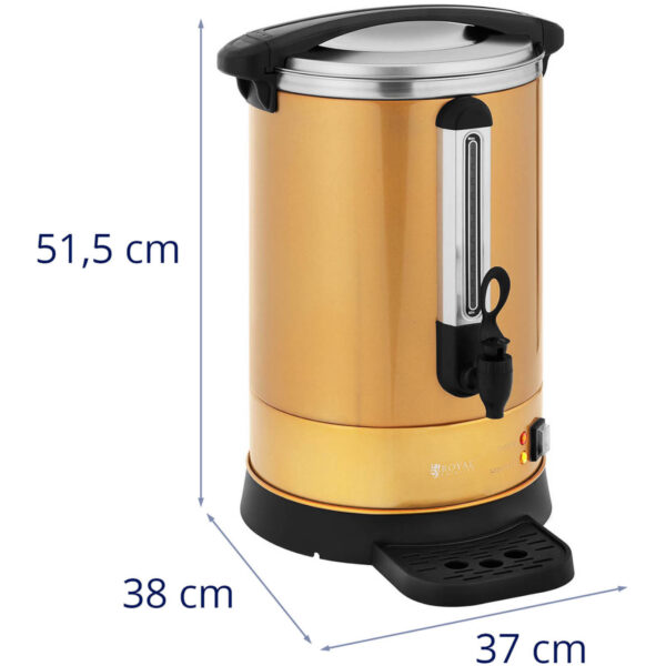 Zaparzacz do kawy herbaty z kranem i tacką ociekową 14 l 1500 W złoty 6 10012466 6