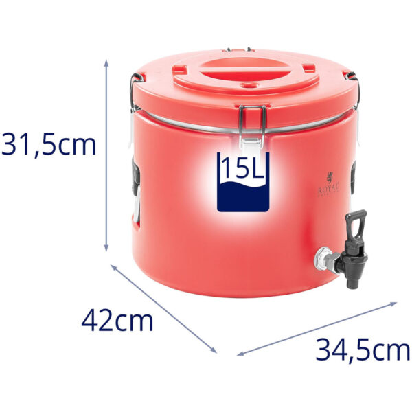 Termos gastronomiczny cateringowy z kranem do transportu napojów 15 l 6 10012479 6