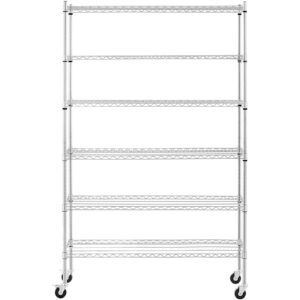 Regał magazynowy druciany ażurowy na kółkach 6 półek do 90 kg 120x45x189 cm 12 Regał magazynowy druciany ażurowy na kółkach 6 półek do 90 kg 120x45x189 cm - obrazek 5