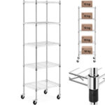 10012532 regal magazynowy druciany azurowy na kolkach 5 polek do 50 kg 60x45x186 cm ean 4062859074348 hurtownia sklep tanio