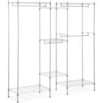 10012533 regal druciany na ubrania do garderoby szatni 7 polek 4 drazki 189 x 45 x 196 cm do 210 kg ean 4062859074355 hurtownia zielona gora