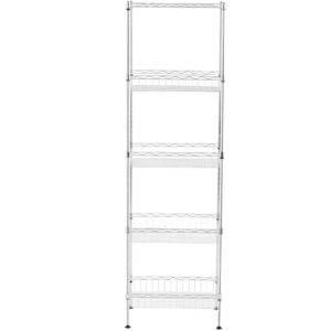 Regał druciany metalowy do magazynu garderoby 5 koszy 45 x 35 x 152 cm do 100 kg 10 Regał druciany metalowy do magazynu garderoby 5 koszy 45 x 35 x 152 cm do 100 kg - obrazek 5