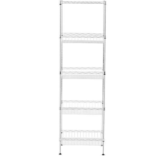 Regał druciany metalowy do magazynu garderoby 5 koszy 45 x 35 x 152 cm do 100 kg 4 10012534 4