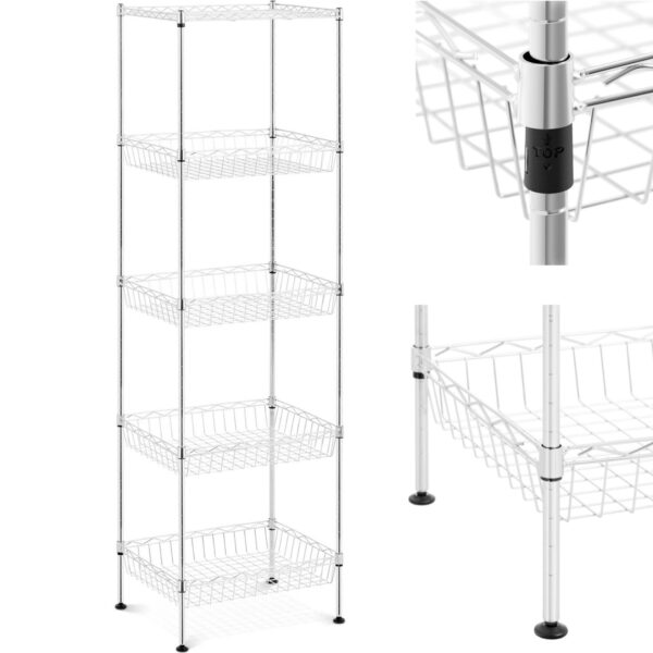 10012534-regal-druciany-metalowy-do-magazynu-garderoby-5-koszy-45-x-35-x-152-cm-do-100-kg-ean-4062859074362-hurtownia-zielona-gora 10012534 regal druciany metalowy do magazynu garderoby 5 koszy 45 x 35 x 152 cm do 100 kg ean 4062859074362 hurtownia zielona gora