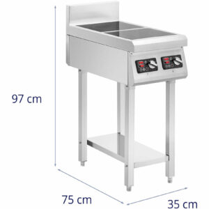 Kuchnia indukcyjna 2 palnikowa wolnostojąca 400 V 2 x 3500 W 13 Kuchnia indukcyjna 2 palnikowa wolnostojąca 400 V 2 x 3500 W - obrazek 7