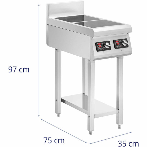 Kuchnia indukcyjna 2 palnikowa wolnostojąca 400 V 2 x 3500 W 6 10012576 6
