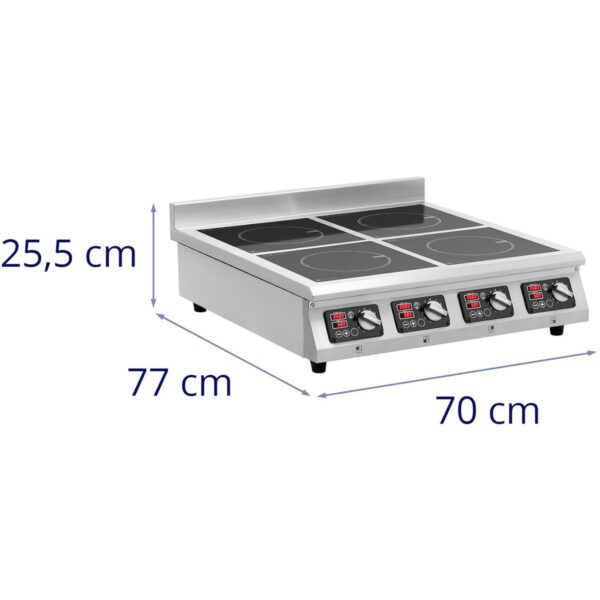 Kuchnia indukcyjna 4 palnikowa nastawna timer 400 V 4 x 3500 W 5 10012577 5
