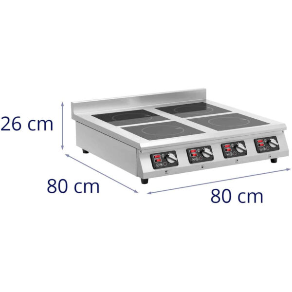 Kuchnia indukcyjna 4 palnikowa nablatowa timer 400 V 4 x 3500 W 5 10012578 5