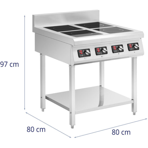 Kuchnia indukcyjna 4 palnikowa z otwartą podstawą 400 V 4 x 3500 W 5 10012579 5
