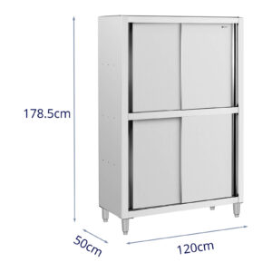 Szafa gastronomiczna magazynowa ze stali nierdzewnej drzwi suwane 120 kg 120 x 50 x 180 cm 11 Szafa gastronomiczna magazynowa ze stali nierdzewnej drzwi suwane 120 kg 120 x 50 x 180 cm - obrazek 6