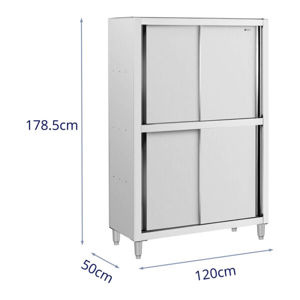 Szafa gastronomiczna magazynowa ze stali nierdzewnej drzwi suwane 120 kg 120 x 50 x 180 cm 5 10012595 5