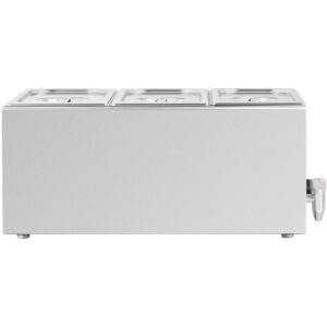 Bemar podgrzewacz elektryczny z kranem 3 x GN 1/3 600 W 10 Bemar podgrzewacz elektryczny z kranem 3 x GN 1/3 600 W - obrazek 5