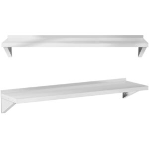 Półka ścienna wisząca kuchenna ze stali do 80 kg 150 x 40 cm 6 Półka ścienna wisząca kuchenna ze stali do 80 kg 150 x 40 cm - obrazek 1