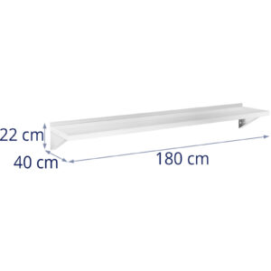 Półka ścienna wisząca kuchenna ze stali do 80 kg 180 x 40 cm 11 Półka ścienna wisząca kuchenna ze stali do 80 kg 180 x 40 cm - obrazek 6