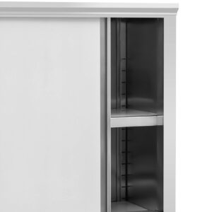 Szafa gastronomiczna magazynowa ze stali nierdzewnej drzwi suwane 200 kg 120 x 50 x 180 cm 9 Szafa gastronomiczna magazynowa ze stali nierdzewnej drzwi suwane 200 kg 120 x 50 x 180 cm - obrazek 3