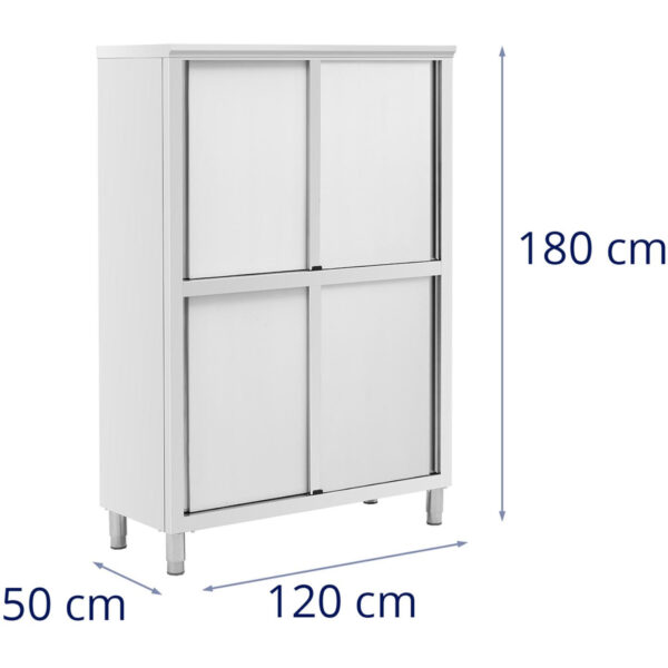 Szafa gastronomiczna magazynowa ze stali nierdzewnej drzwi suwane 200 kg 120 x 50 x 180 cm 6 10012698 6
