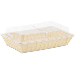 Kosz ekspozycyjny bufetowy na pieczywo owoce z pokrywką 530 x 328 x 140 mm 7 Kosz ekspozycyjny bufetowy na pieczywo owoce z pokrywką 530 x 328 x 140 mm - obrazek 2