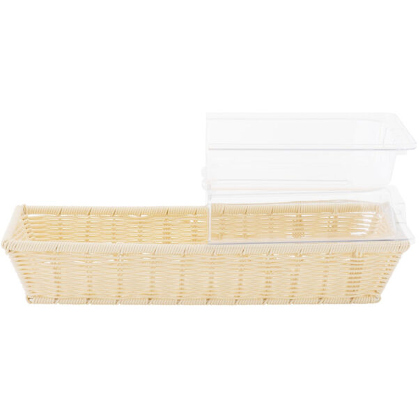 Kosz ekspozycyjny bufetowy na pieczywo owoce z pokrywką 530 x 328 x 140 mm 4 10012747 4