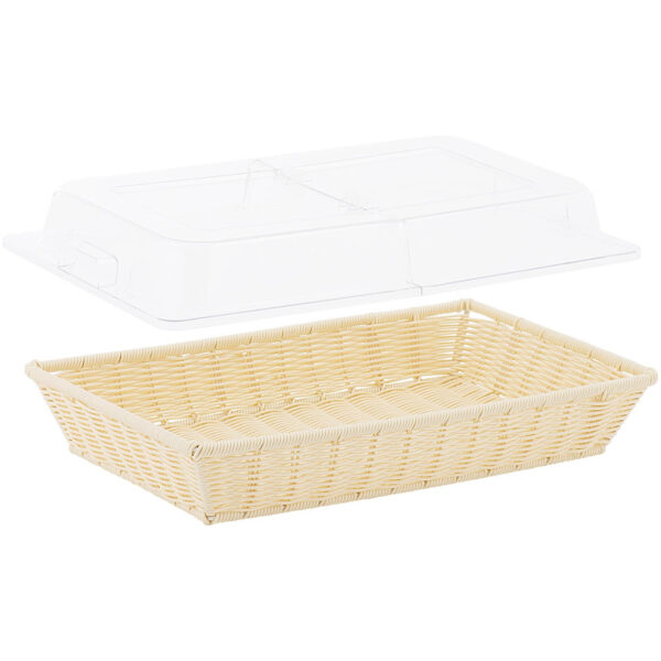 Kosz ekspozycyjny bufetowy na pieczywo owoce z pokrywką 530 x 328 x 140 mm 5 10012747 5