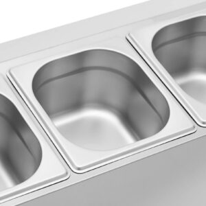 Ekspozytor stojak na pojemniki gastronomiczne 5 x GN 1/6 9.5 l + pojemniki z pokrywkami 10 Ekspozytor stojak na pojemniki gastronomiczne 5 x GN 1/6 9.5 l + pojemniki z pokrywkami - obrazek 4