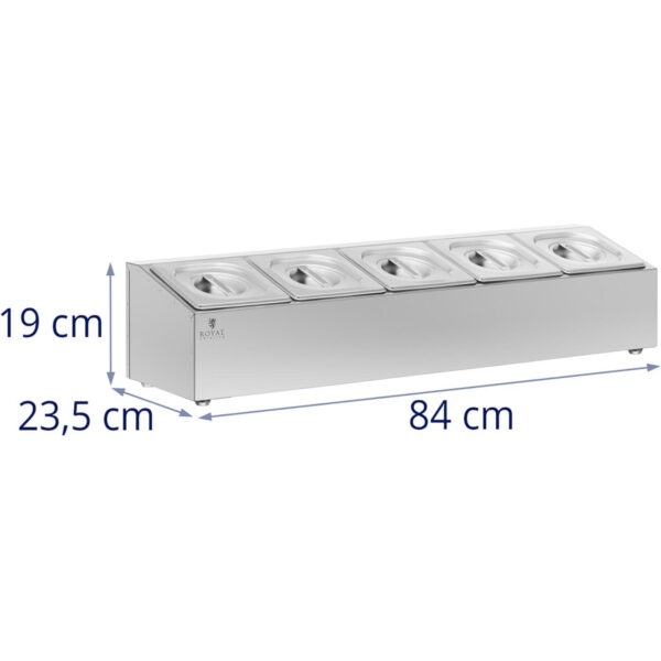 Ekspozytor stojak na pojemniki gastronomiczne 5 x GN 1/6 9.5 l + pojemniki z pokrywkami 6 10012752 6