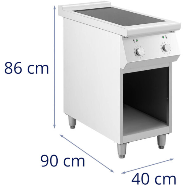 Kuchnia indukcyjna 2 palnikowa wolnostojąca na otwartej podstawie 400 V 8500 W 7 10012788 7
