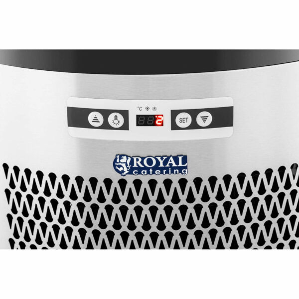 Witryna chłodnicza ekspozycyjna okrągła LED 4 poziomy 102 l czarno-srebrna 2 10012869 2