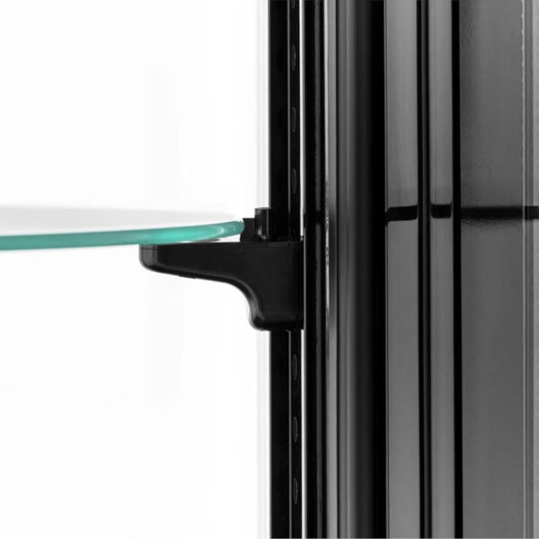 Witryna chłodnicza ekspozycyjna okrągła LED 4 poziomy 102 l czarno-srebrna 4 10012869 4