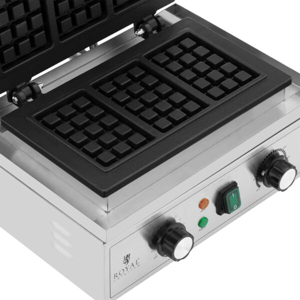 Gofrownica prostokątna na 3 gofry belgijskie TEFLON 1500 W 3 10012898 3