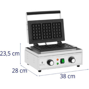 Gofrownica prostokątna na 3 gofry belgijskie TEFLON 1500 W 11 Gofrownica prostokątna na 3 gofry belgijskie TEFLON 1500 W - obrazek 6