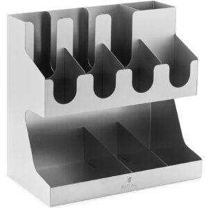 Stojak organizer na kubki wieczka mieszadełka cukier do kawy - 11 przegródek 6 Stojak organizer na kubki wieczka mieszadełka cukier do kawy - 11 przegródek - obrazek 1