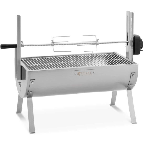 Grill węglowy z rożnem obrotowym elektrycznym do pieczenia prosiaka 4 W 15 kg 82 cm 1 10012928 1