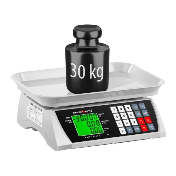 Waga spożywcza sklepowa licząca z pamięcią i funkcją liczenia sztuk SBS-PW-301CA 30kg / 1g 2 10030317 2