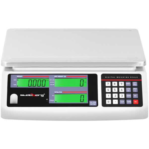 Waga sklepowa handlowa licząca LCD 30.5 x 22 cm 30 kg / 1 g 4 10030320 4