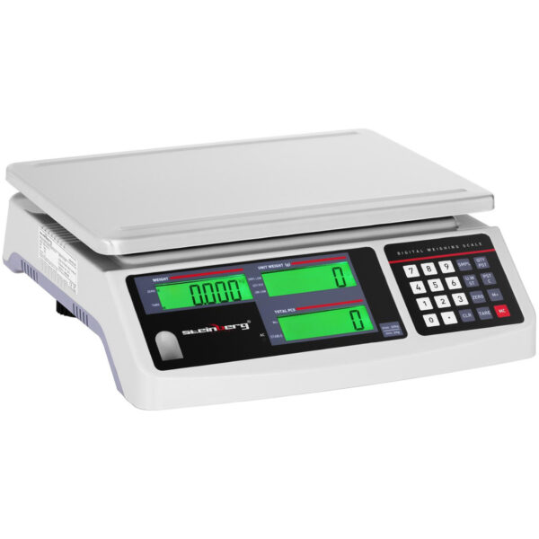 Waga sklepowa handlowa licząca LCD 30.5 x 22 cm 30 kg / 1 g 7 10030320 7