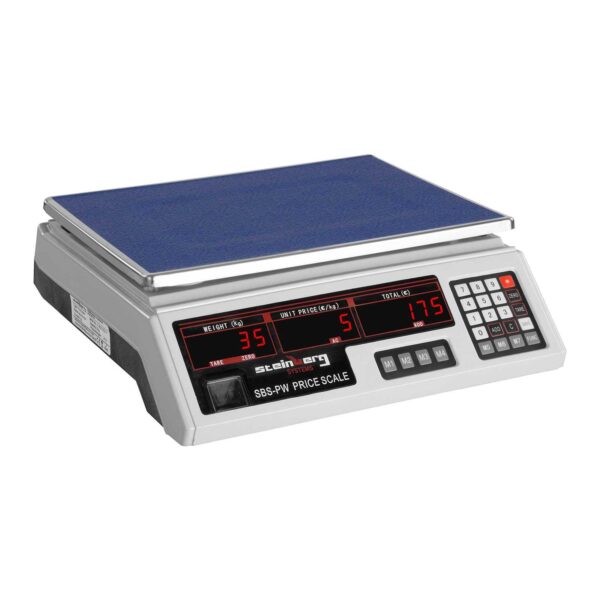 Waga sklepowa handlowa cenowa biała 30kg / 2g 1 10030335 waga sklepowa handlowa cenowa biala 30kg 2g hurtownia sklep cena