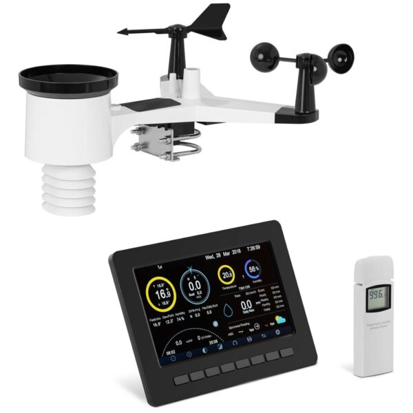 Bezprzewodowa stacja meteorologiczna pogodowa solarna 7w1 LCD WiFi 100m 1 10030453 1