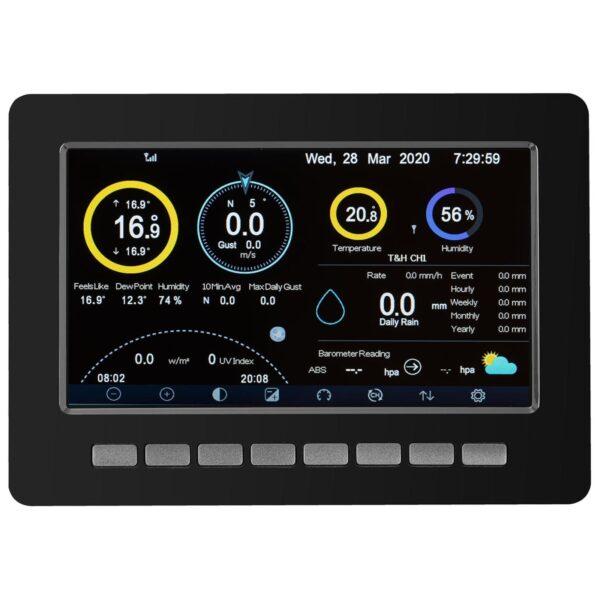 Bezprzewodowa stacja meteorologiczna pogodowa solarna 7w1 LCD WiFi 100m 2 10030453 2