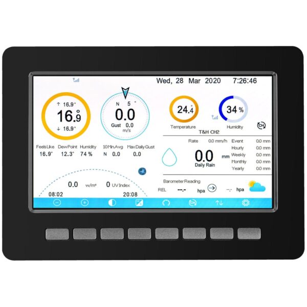 Bezprzewodowa stacja meteorologiczna pogodowa solarna 7w1 LCD WiFi 100m 3 10030453 3