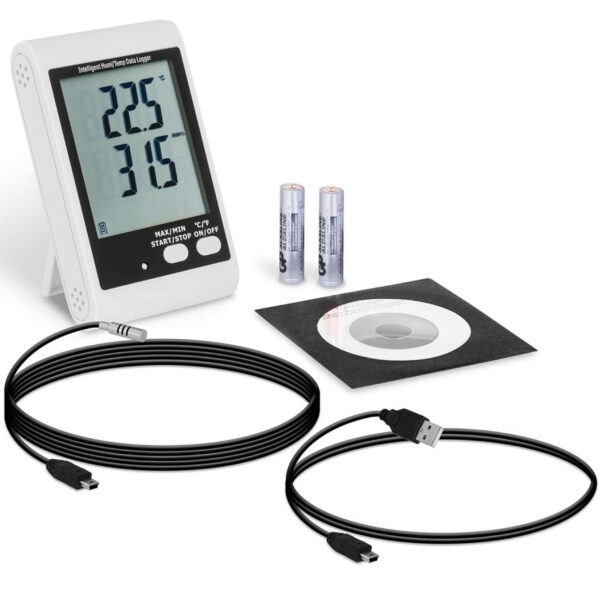 Rejestrator temperatury i wilgotności zewnętrzny USB zakres -40 do 125C 1 10030460 1