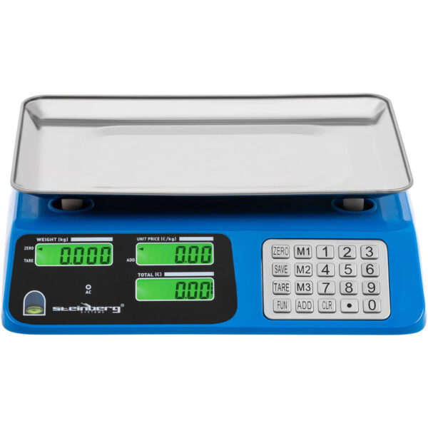 Waga sklepowa kontrolna LCD 34 x 24 cm 40 kg / 2 g niebieska 3 10030522 3