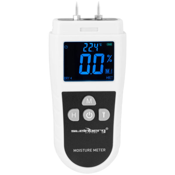 Wilgotnościomierz miernik wilgotności z termometrem elektroniczny do drewna płyt betonu LED 5 - 70 % 2 10030677 2